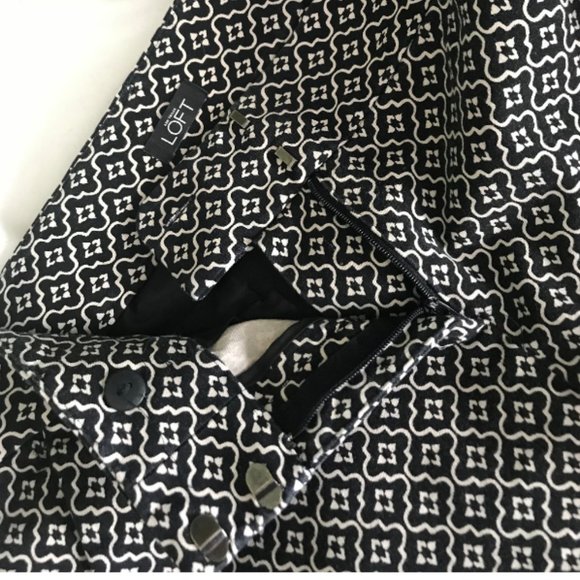 LOFT Ann Taylor Printed Cigarette Trouser - Picture 4 of 4